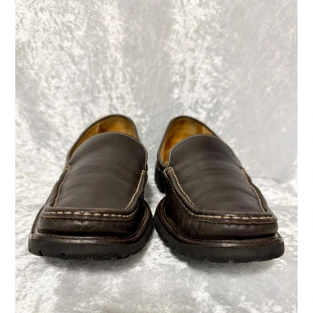Martin Dingman Mens Classic‎ Brown Leather Driving Comfort Loafers Size 10.5